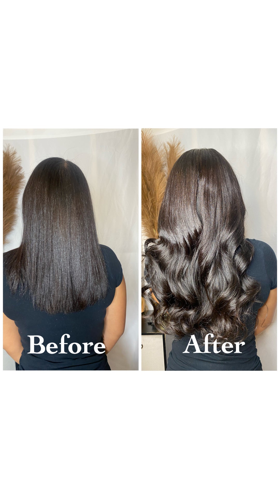 Before anf After Clip In Install, Clip Ins, Hair extensions